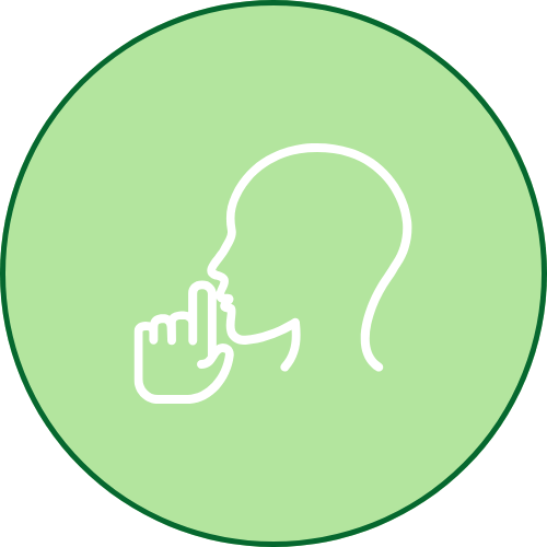 Pictogramme Discrétion - Association Beevr